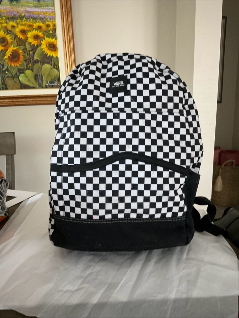 Vans Construct Skool Backpack Man Backpack Black-White Polyester Black-White ...